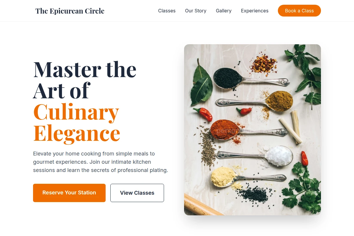 Plate Cooking Class