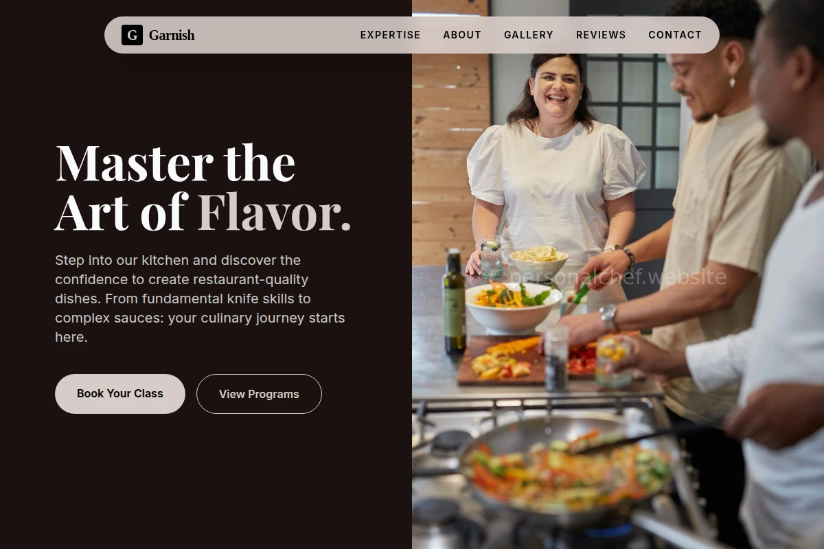Garnish Cooking Class