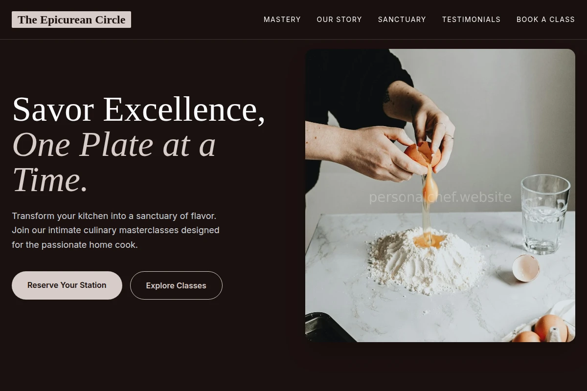 Menu Cooking Class
